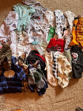 Mixed Baby Onesie & Outfit Lot - Multi Color